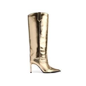 Zara Metallic Effect Heeled Boots